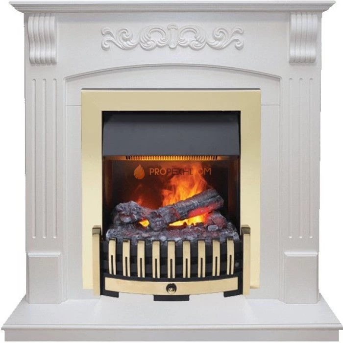 Каминокомплект Dimplex Sorrento - Белый дуб с очагом Danville Brass FB2