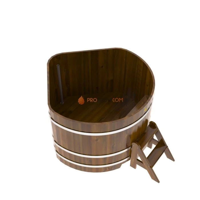 Купель BentWood угловая из мореной лиственницы 1,37х1,37 Рустик