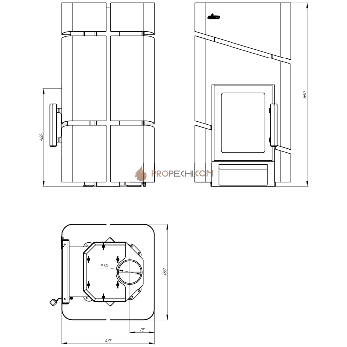 Дровяная печь для бани Grill’D Zorro Short