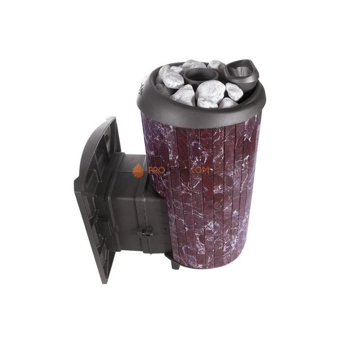 Чугунная печь для бани Атмосфера XL ламели Россо Леванто