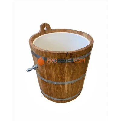 Обливное устройство Woodson с пластиковой вставкой, 20 л, дуб