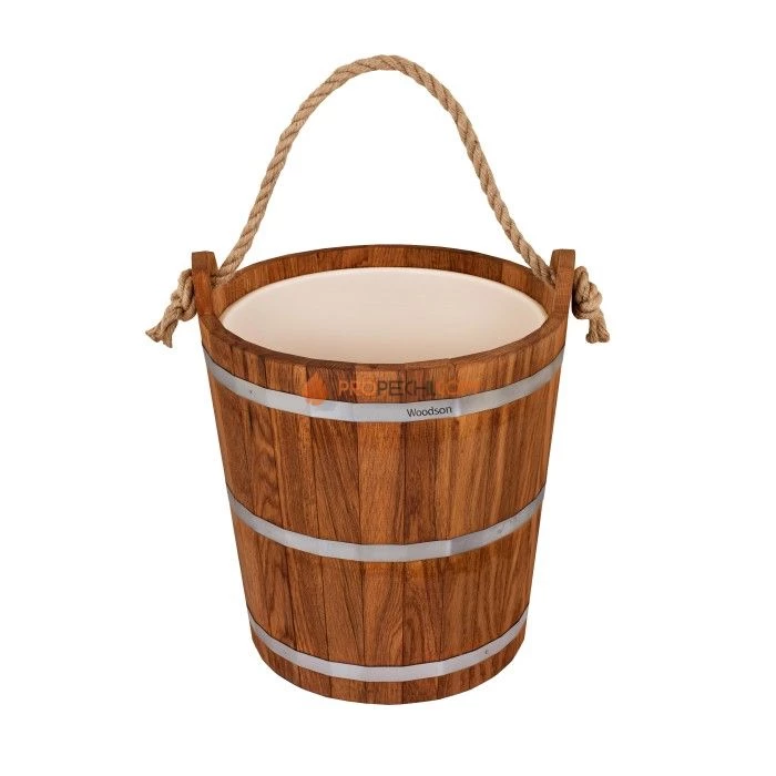Запарник Woodson с пластиковой вставкой, 20 л, дуб