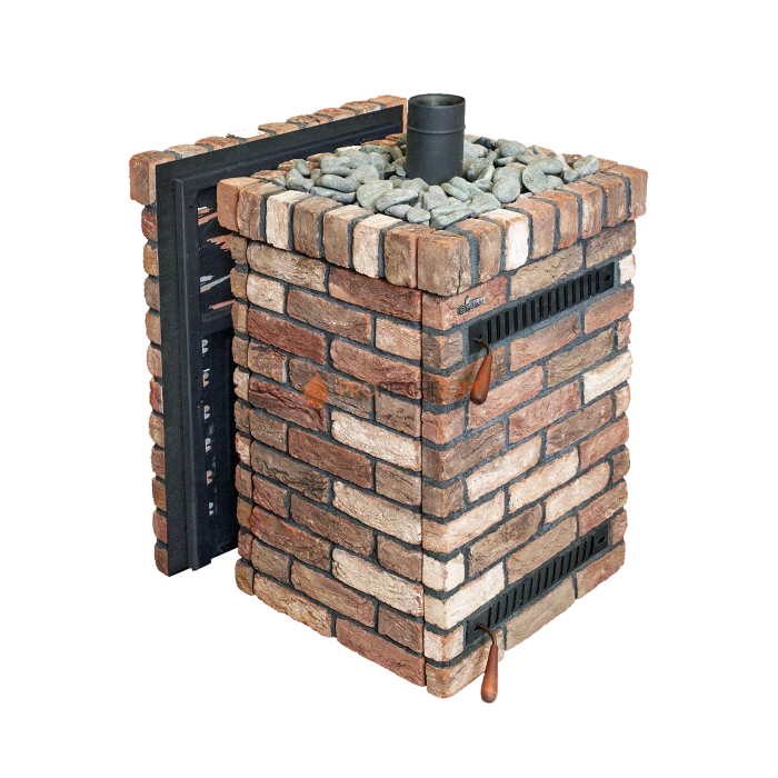 Дровяная банная печь Grill’D Retro Long (Камень колотый 20 кг)