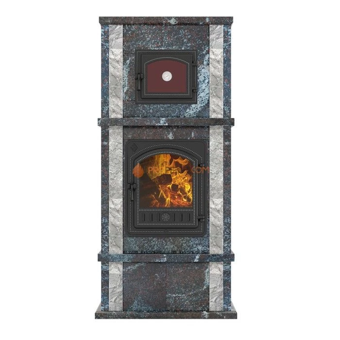 Печь-камин Эверест с духовкой № 3 Амфиболит