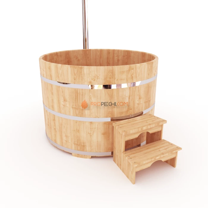 Фурако круглая НКЗ из кедра, диаметр 200 см, высота 120 см (наружная печь)