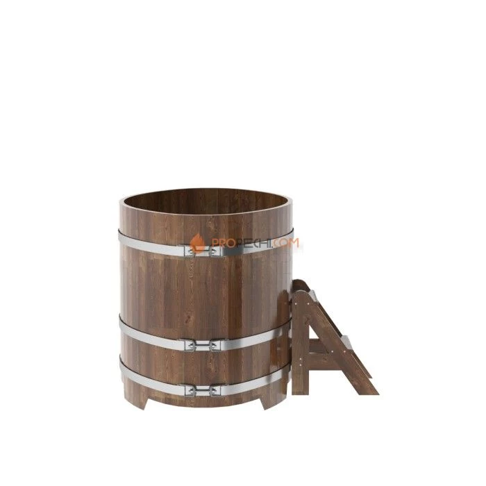 Купель BentWood овальная из сращенных ламелей мореной лиственницы 0,92х1,66