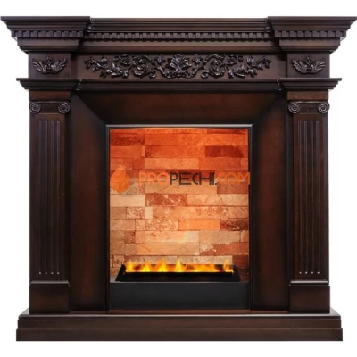 Каминокомплект Dimplex Amalfi - Махагон коричневый антик с очагом Cassette 400 LNH-INT PS (без дров)