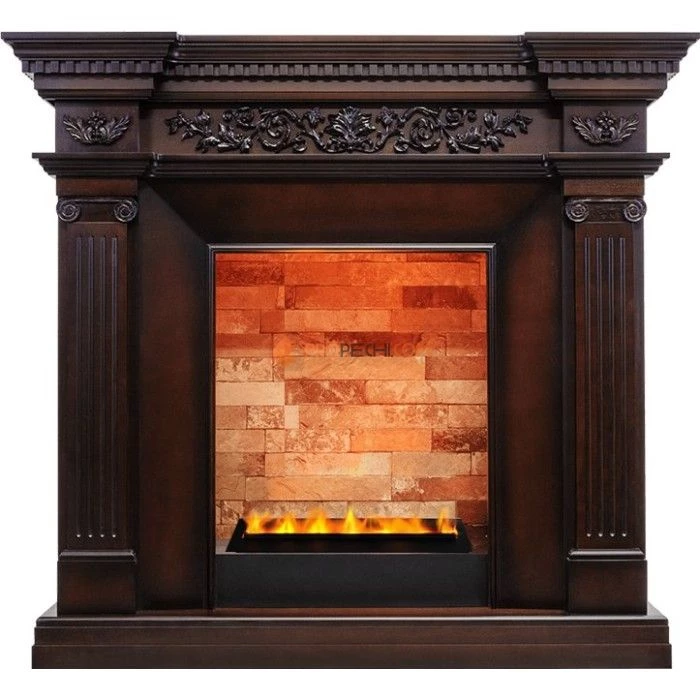 Каминокомплект Dimplex Amalfi - Махагон коричневый антик с очагом Cassette 400 LNH-INT PS (без дров)