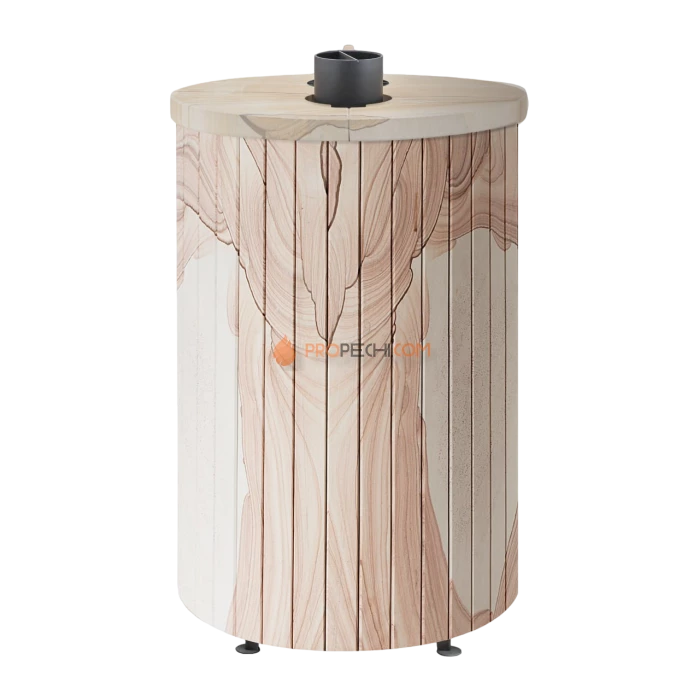 Дровяная печь для бани Ферингер Уют-25 до 25 м³ - Окаменевшее дерево перенесенный рисунок