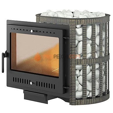 Печь для бани Везувий Легенда Ковка 16 Панорама "М"