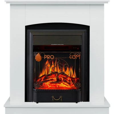 Каминокомплект Royal Flame Barcelona (разборный) - Белый с очагом Majestic FX Black