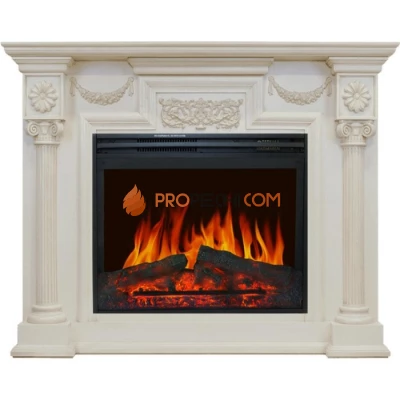 Каминокомплект Royal Flame London - Слоновая кость с патиной с очагом Jupiter FX New