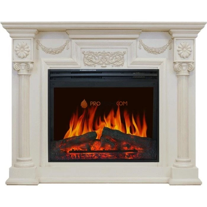 Каминокомплект Royal Flame London - Слоновая кость с патиной с очагом Jupiter FX New