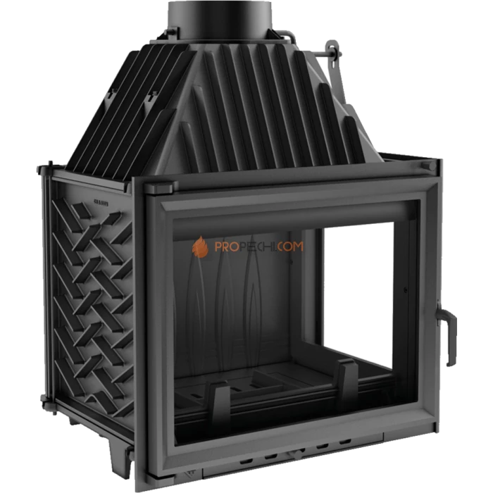 Каминная топка Kratki Zuzia/P/BS (угловое стекло справа)