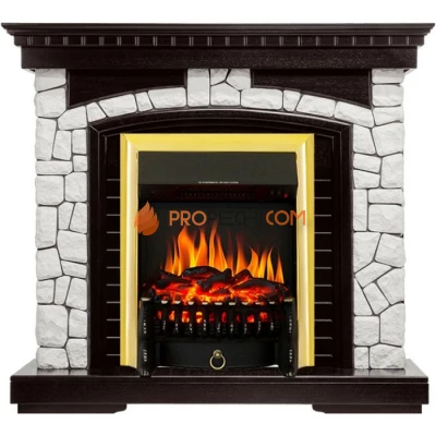 Каминокомплект Royal Flame Glasgow - Венге / Белый с очагом Fobos FX Brass