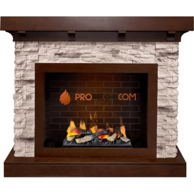 Каминокомплект Dimplex Chalet - Темный дуб/Сланец с очагом Cassette 400 LNH-INT (с дровами)