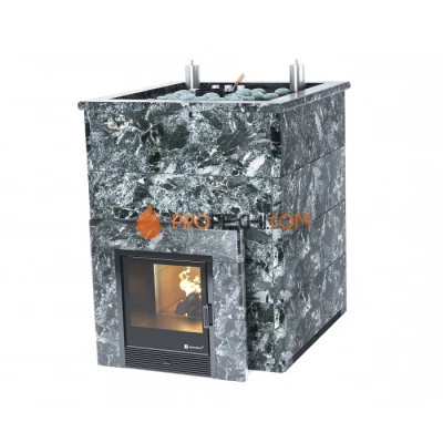 Дровяная печь для бани ИзиСтим Домна 60 К в камне Пироксенит