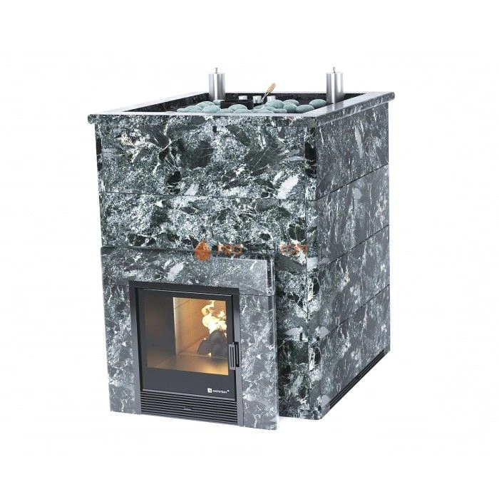 Дровяная печь для бани ИзиСтим Домна 60 К в камне Пироксенит