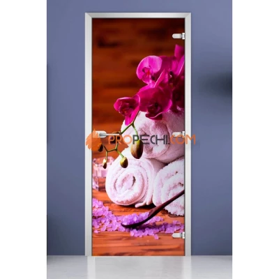 Стеклянная межкомнатная дверь DoorWood с фотопечатью Spa-16, 2000х700 мм