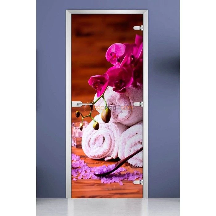 Стеклянная межкомнатная дверь DoorWood с фотопечатью Spa-16, 2000х700 мм
