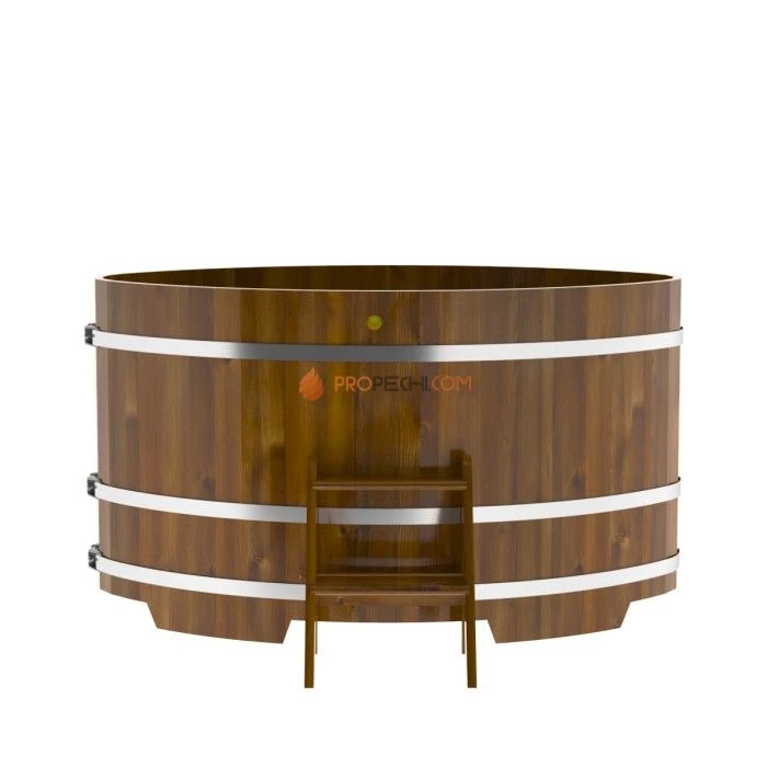 Купель BentWood овальная из мореной лиственницы 1,08х1,75 Рустик