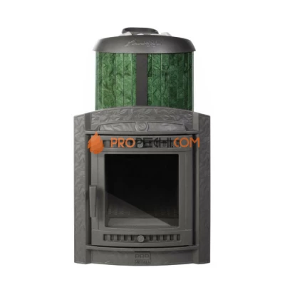 Чугунная печь для бани Атмосфера XL КТТ (Про) ламели Верде Гватемала наборный рисунок