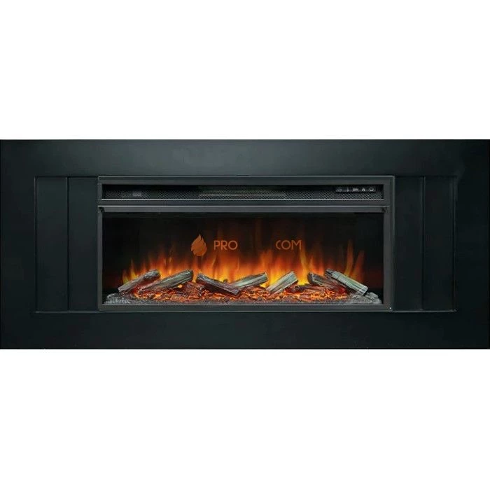 Каминокомплект Royal Flame Line 42 CRM (санд блэк) (Разборный) - Матовый черный с очагом Vision 42 LOG LED