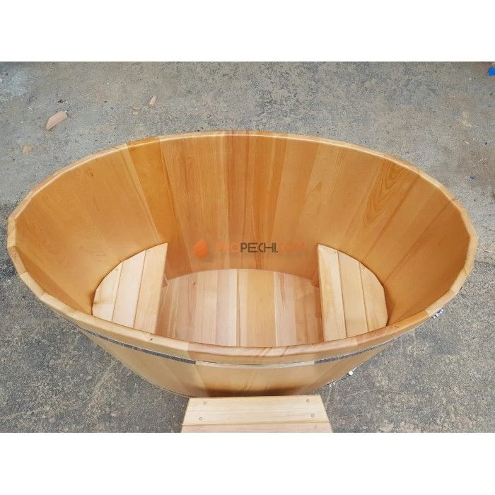 Купель овальная НКЗ из кедра, 115x69x128 см / 25 мм