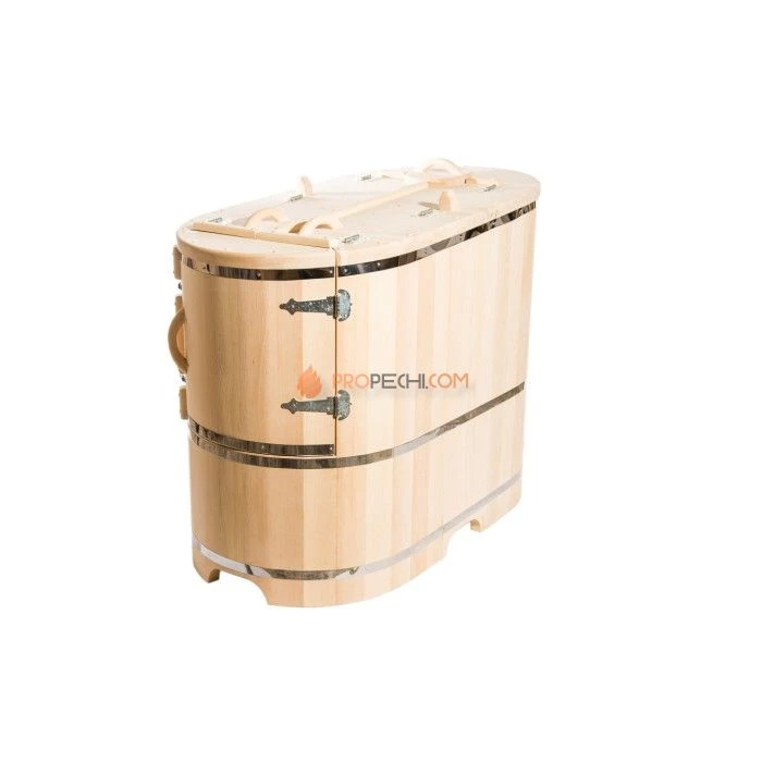 Фитобочка полулежачая НКЗ PREMIUM ЛЮКС из кедра, 115x78x140 см / 40 мм