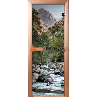 Дверь для бани DoorWood Фотопечать А094, 2100x700 мм