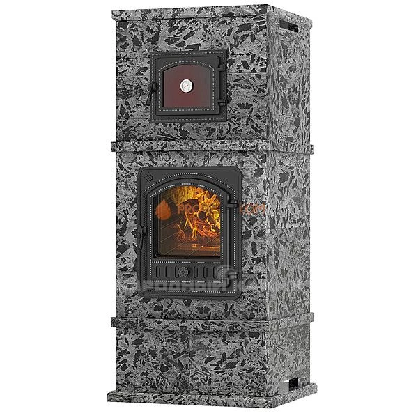 Теплонакопительная печь Эверест №2 пироксенит элит с духовкой