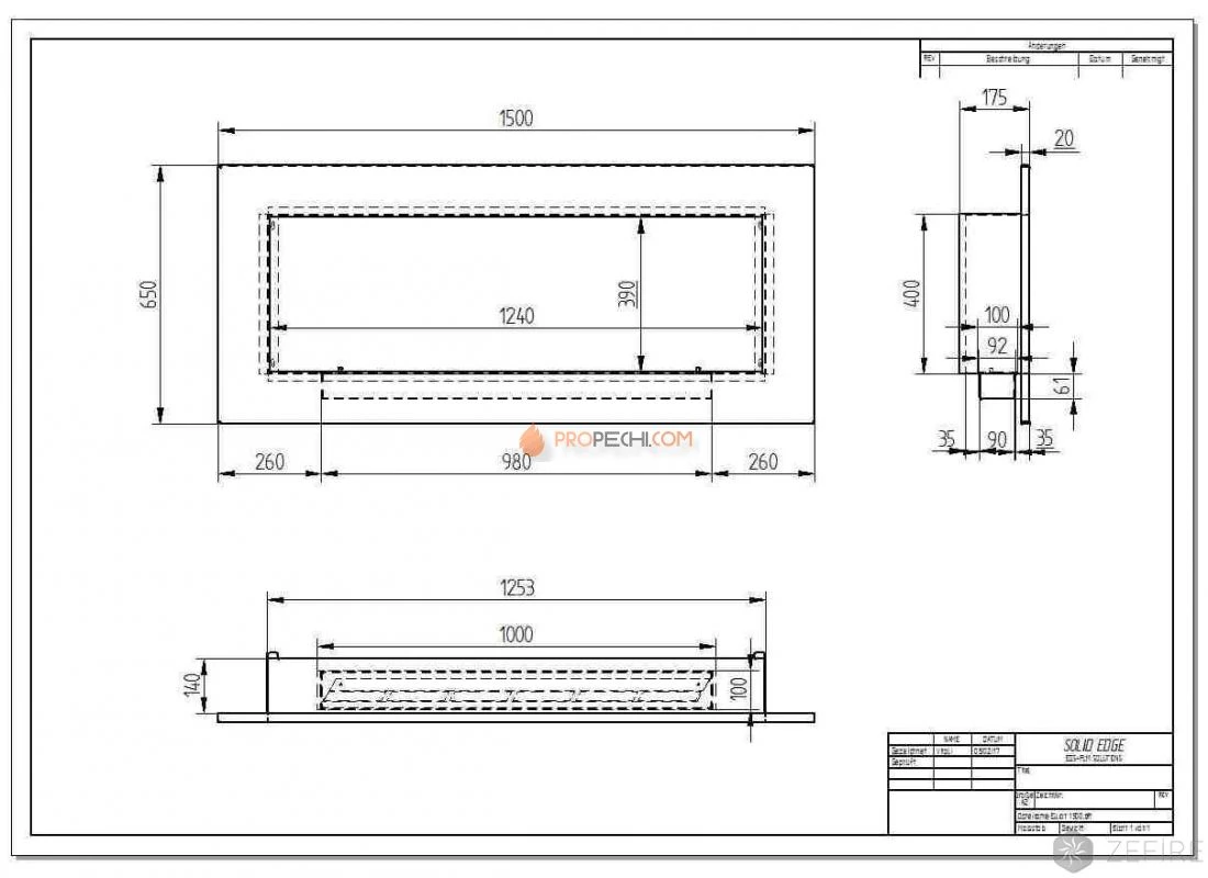 Биокамин Zefire Elliot vertical 1500