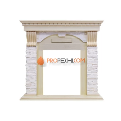 Портал Dimplex Dublin - Слоновая кость с патиной / Сланец крем