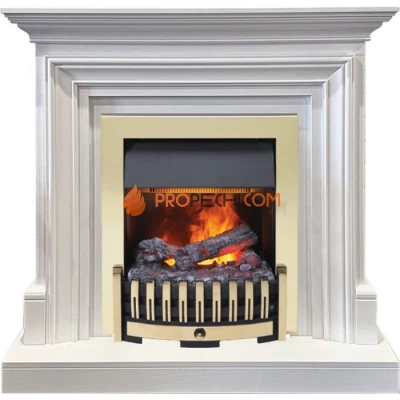 Каминокомплект Dimplex Bradford - Белый с очагом Danville Brass FB2