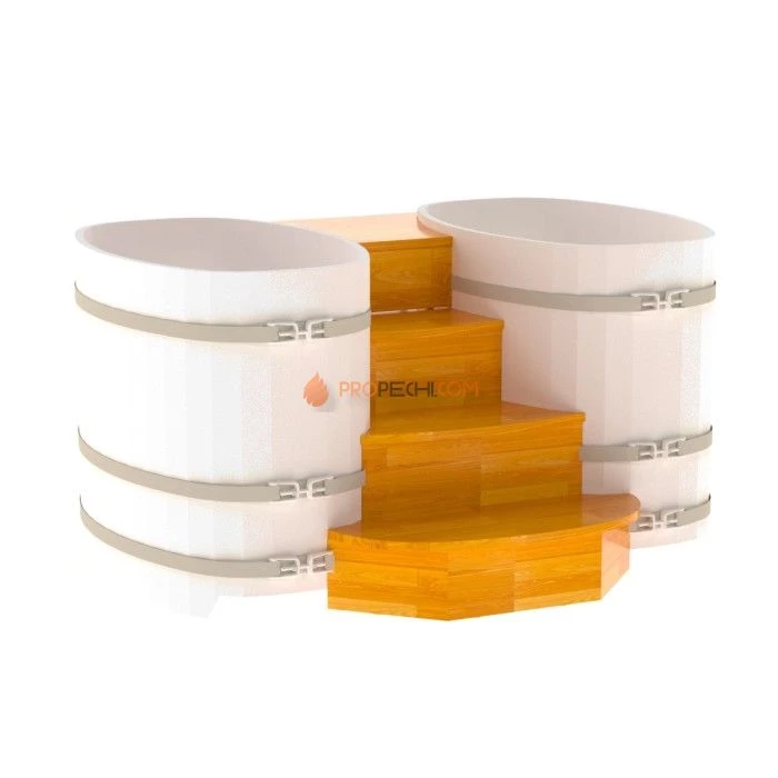 Подиум BentWood на 2 купели 0,76х1,16 СЛ натуральный