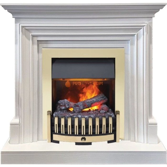 Каминокомплект Dimplex Bradford - Белый с очагом Danville Brass FB2