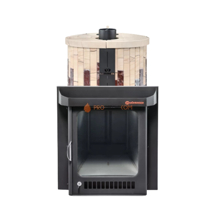 Дровяная печь для бани Ферингер Макси До 38 м³ - Россо Леванте + Окаменевшее дерево