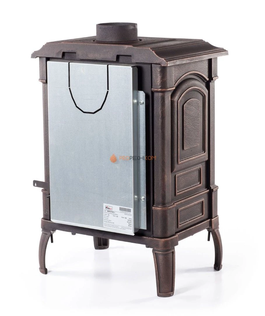 Печь-камин Fireway Bruno Патина Медь