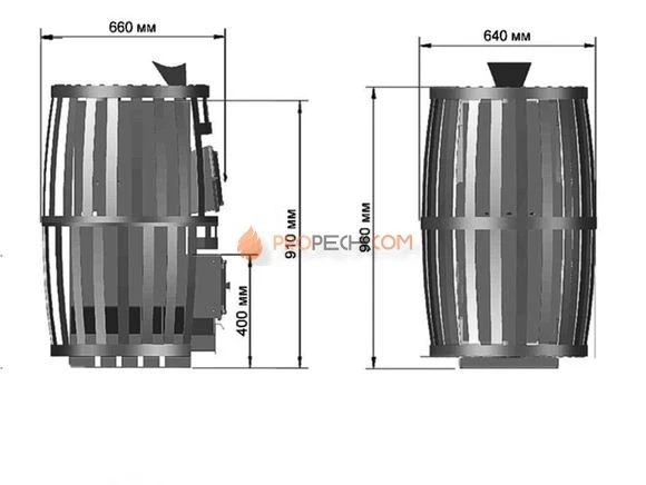 Банная печь Березка "Витязь" 18 (ДТ-3 Сетка)