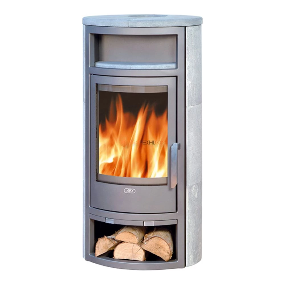 Печь-камин ABX Polar 6 серая талькохлорит