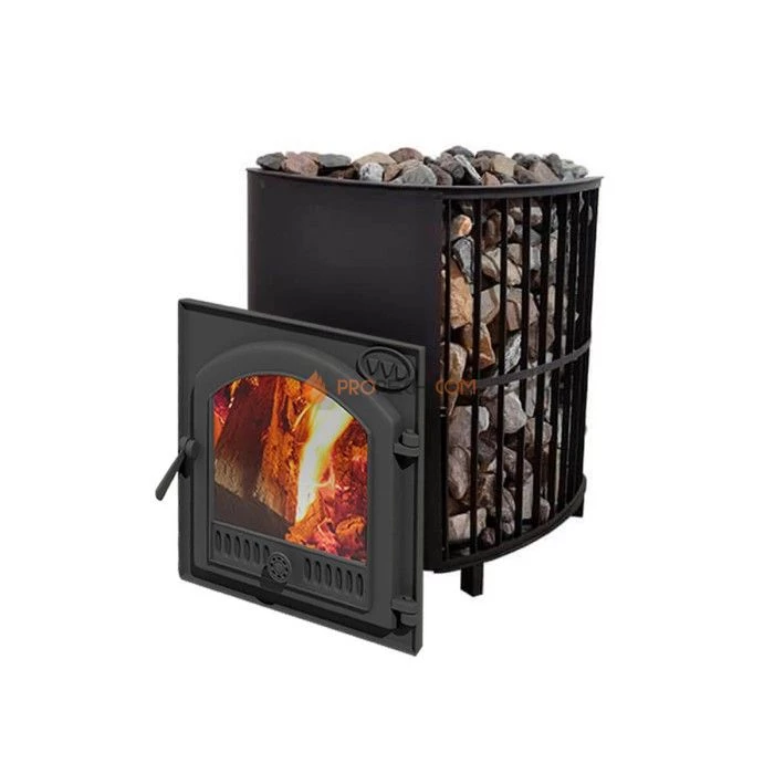 Чугунная печь для бани Инжкомцентр ВВД Калита Дружина с чугунной дверцей