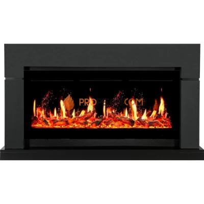 Каминокомплект Royal Flame Lindos Graphite Grey (Ширина 1470мм) с Электрическим очагом Royal Flame 5D V-ART 40