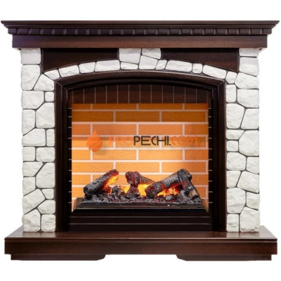 Каминокомплект Dimplex Glasgow - Темный дуб/Белый (Высота 1080 мм) с очагом Cassette 600 NH