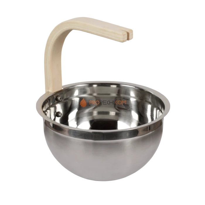 Ведро SAWO стальное 5л., ручка изогнутая осина, 373-MA