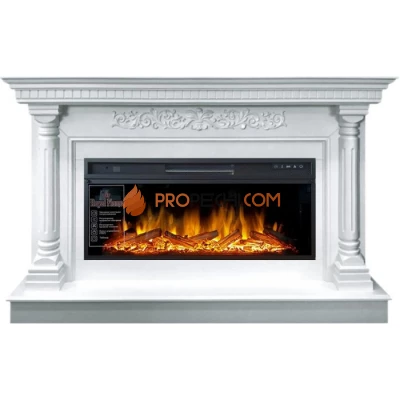 Каминокомплект Royal Flame Sicilia - Белый (Ширина 1530мм) с очагом Vision 42 LOG LED