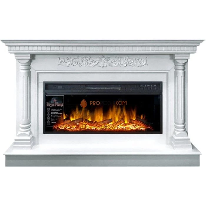 Каминокомплект Royal Flame Sicilia - Белый (Ширина 1530мм) с очагом Vision 42 LOG LED
