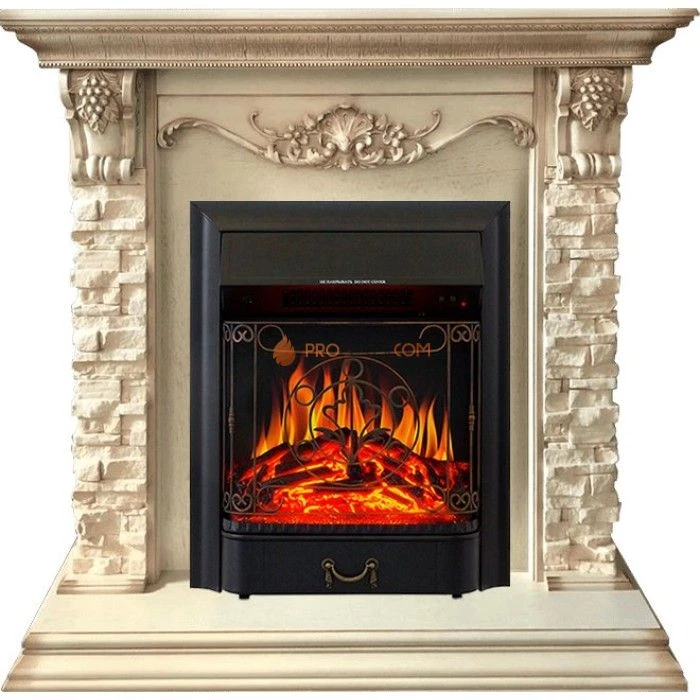 Каминокомплект Royal Flame Adriana - Cлоновая кость с очагом Majestic FX Black