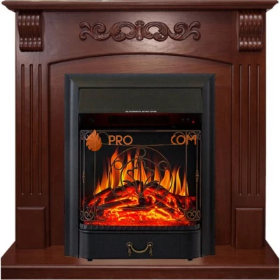 Каминокомплект Royal Flame Sorrento угловой - Орех с очагом Majestic FX Black