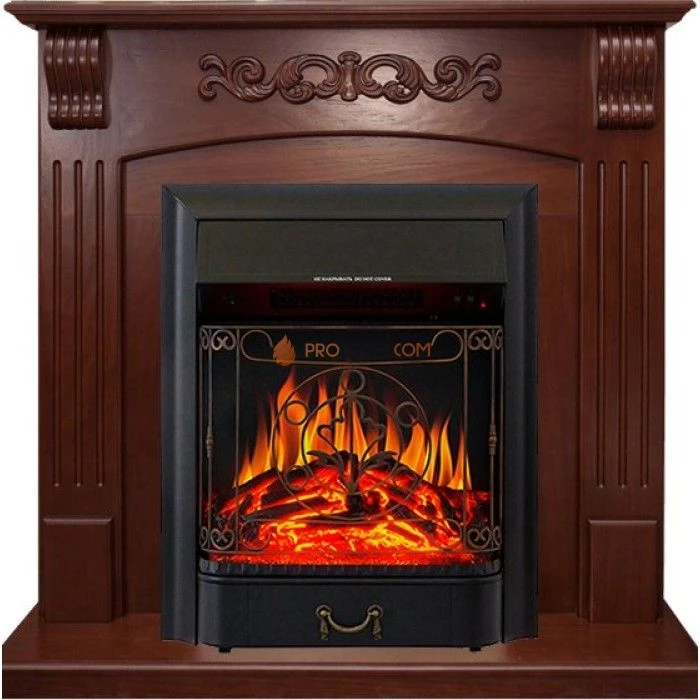 Каминокомплект Royal Flame Sorrento угловой - Орех с очагом Majestic FX Black