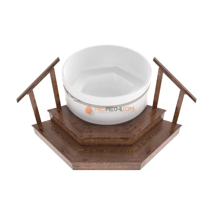 Подиум BentWood для купели лиственница морёная. сегмент 1/8